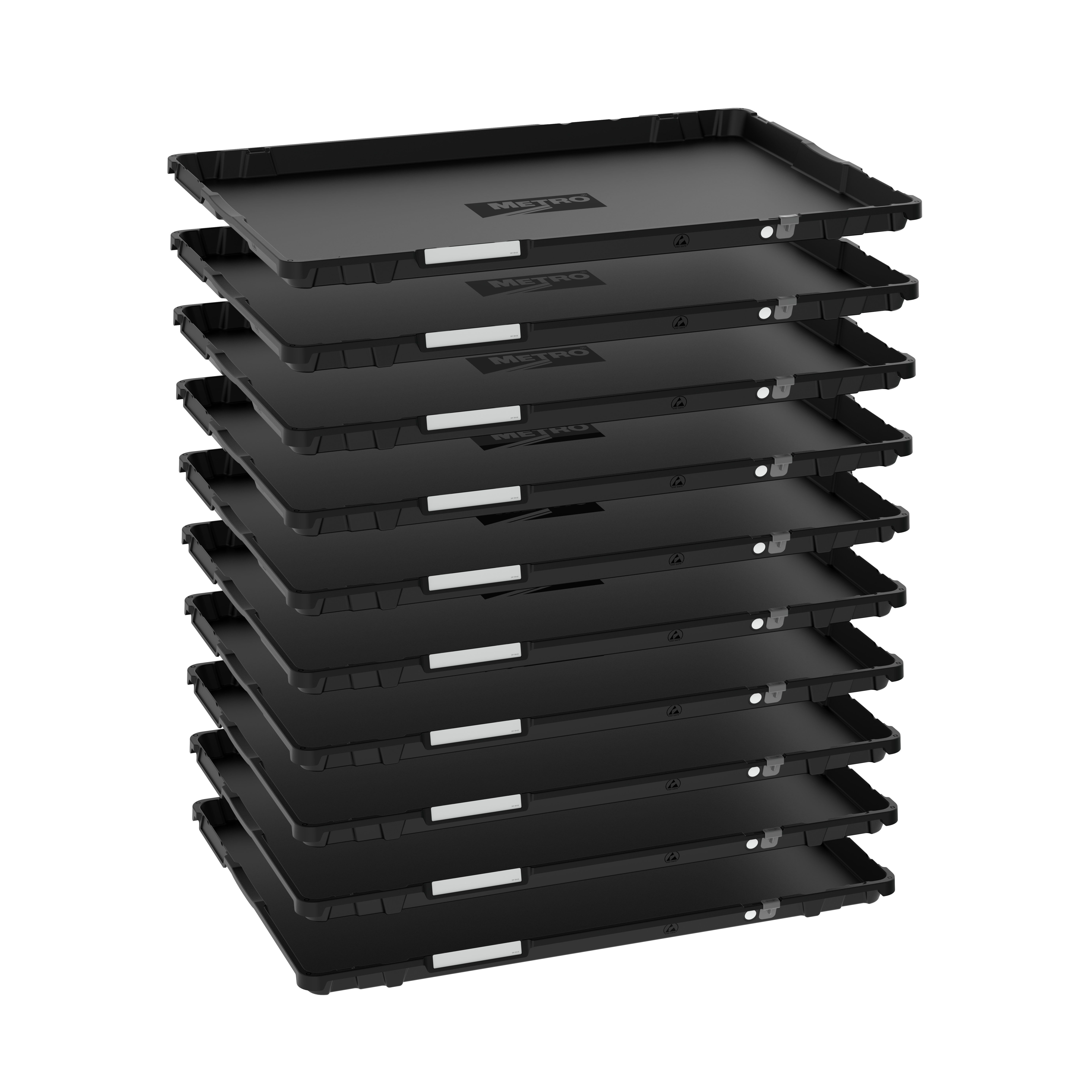 Metro ESD1826T ESD Safe Electronics Trays on white background 