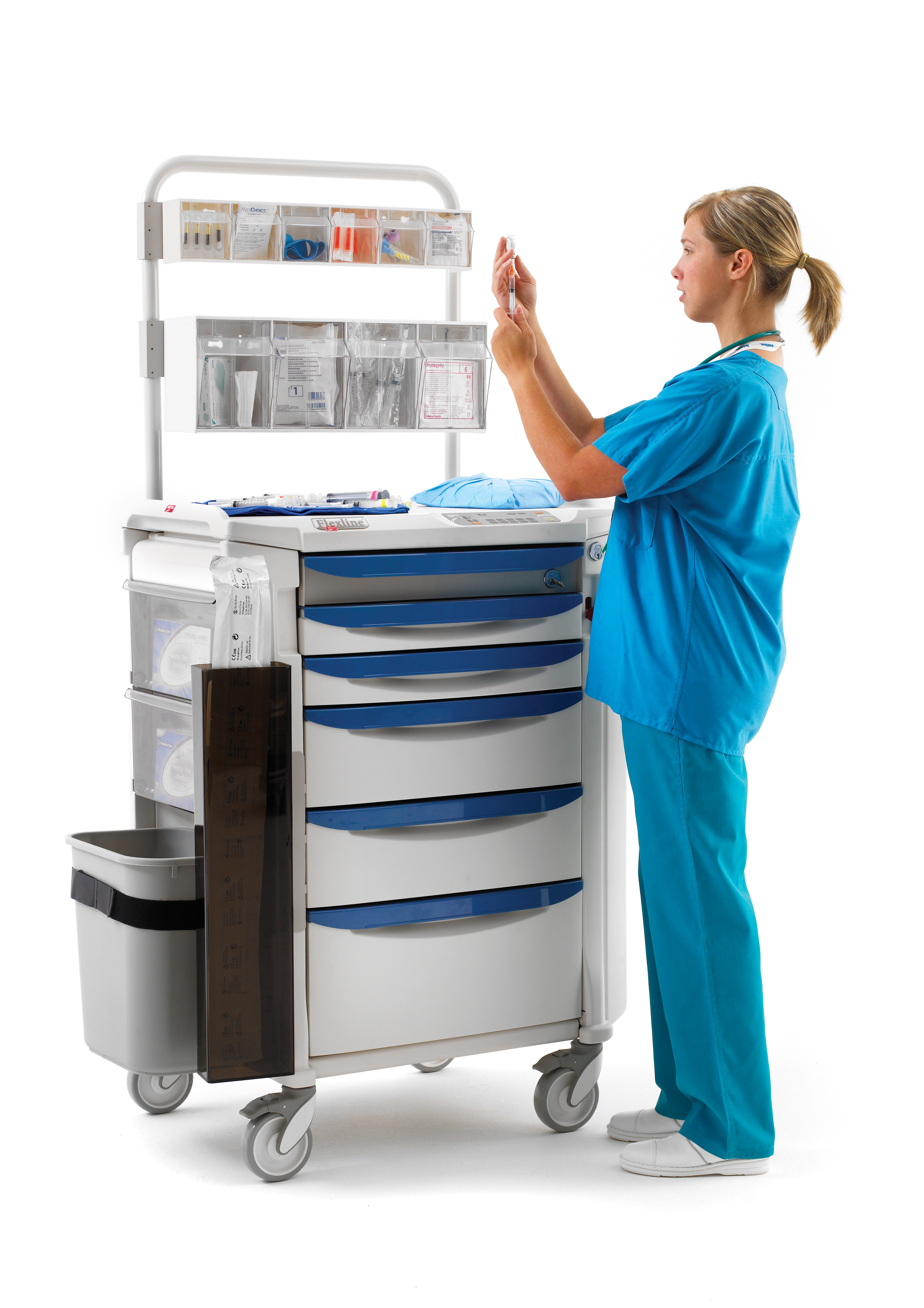 A metro flexline anesthesia cart