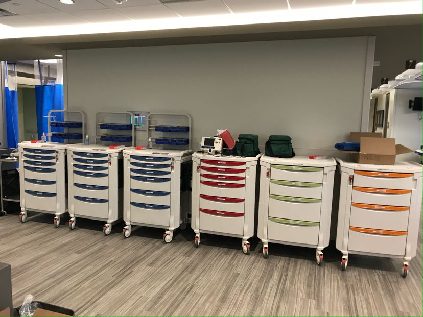 Metro Flexline anesthesiology carts 